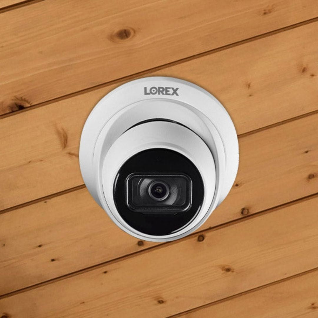 Lorex 4K Fusion 2TB Wired NVR System with Four 4K IP UHD Dome Camera with Color Night Vision (White)