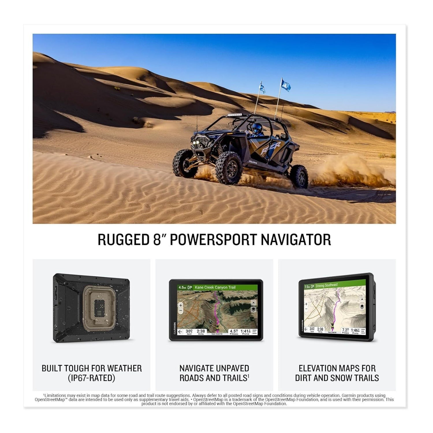 Garmin Tread 2 - SxS Edition, Rugged 8-inch Powersport Navigator for Thrilling Off-Road Rides