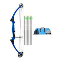 Genesis Archery Original Bow (Left Hand, Blue) with 6 NASP Arrows and Case