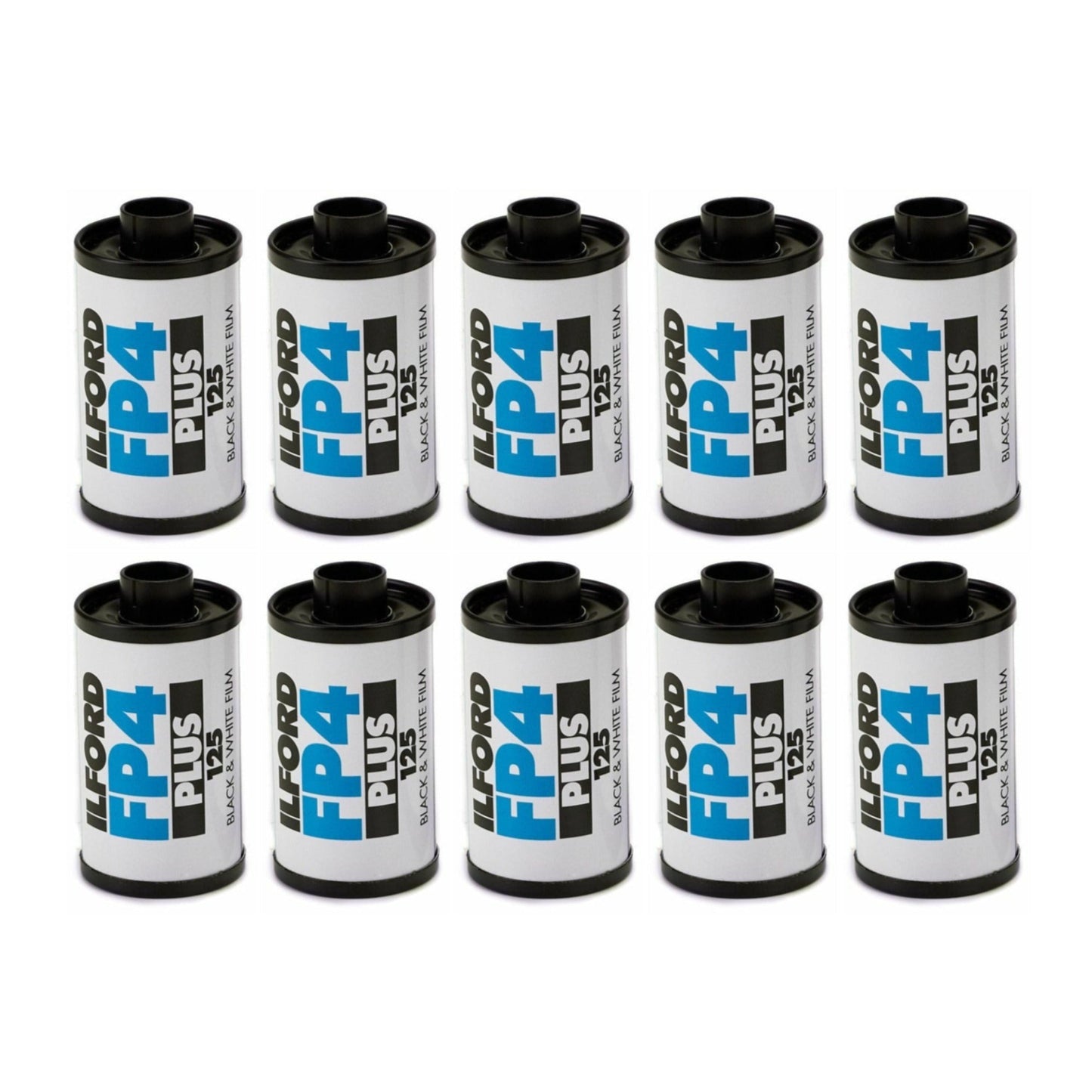 Ilford FP4 Plus 35mm Black and White Medium Speed Roll Film with 36 Exposures (10-Pack) Bundle