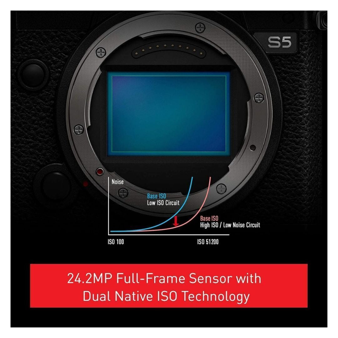 Panasonic LUMIX S5 Full-Frame Mirrorless Camera with 20-60mm Lens (Certified Refurbished)