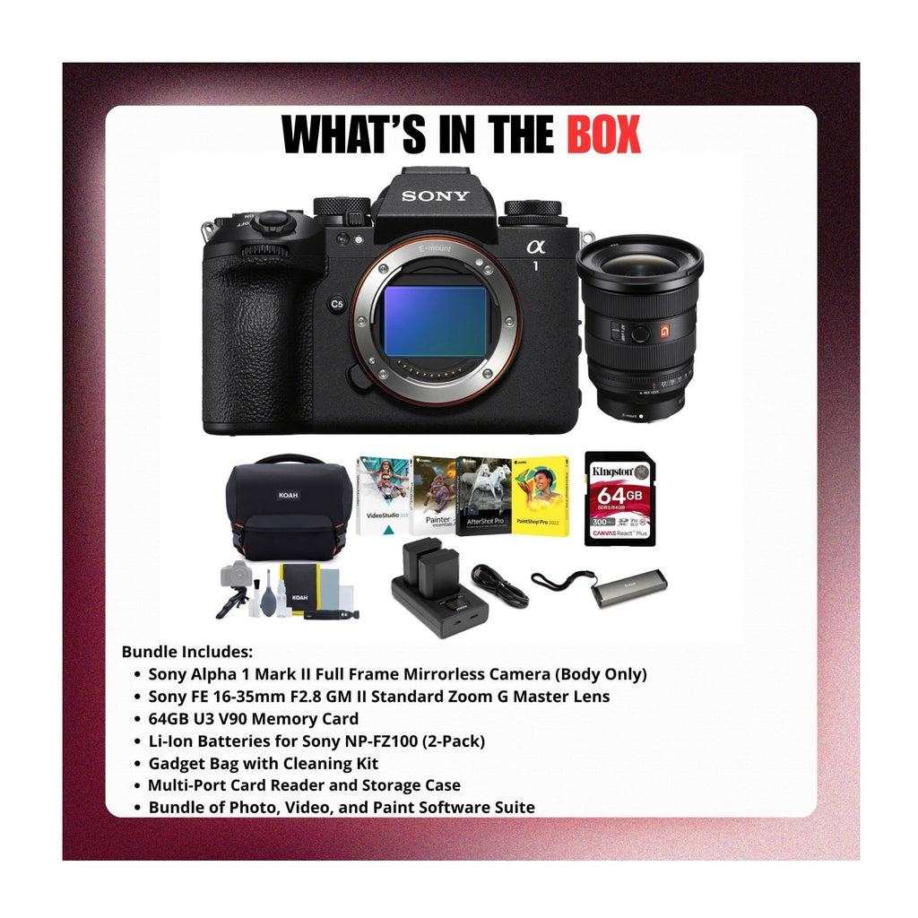 Sony Alpha 1 Mark II Mirrorless Camera with FE 16-35mm f/2.8 GM II Lens Bundle