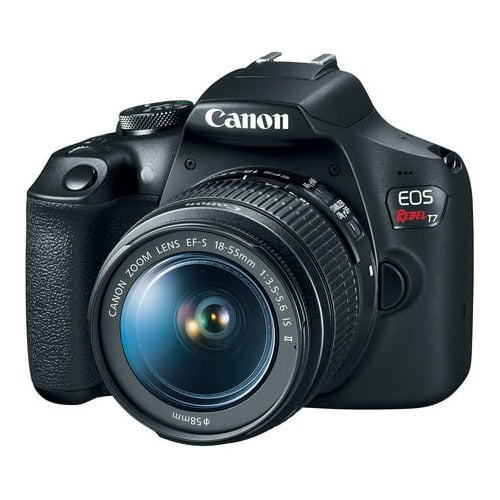 Canon EOS Rebel T7 DSLR Camera EF-S 18-55mm and EF 75-300mm Double Zoom Lens Kit (Open Box)