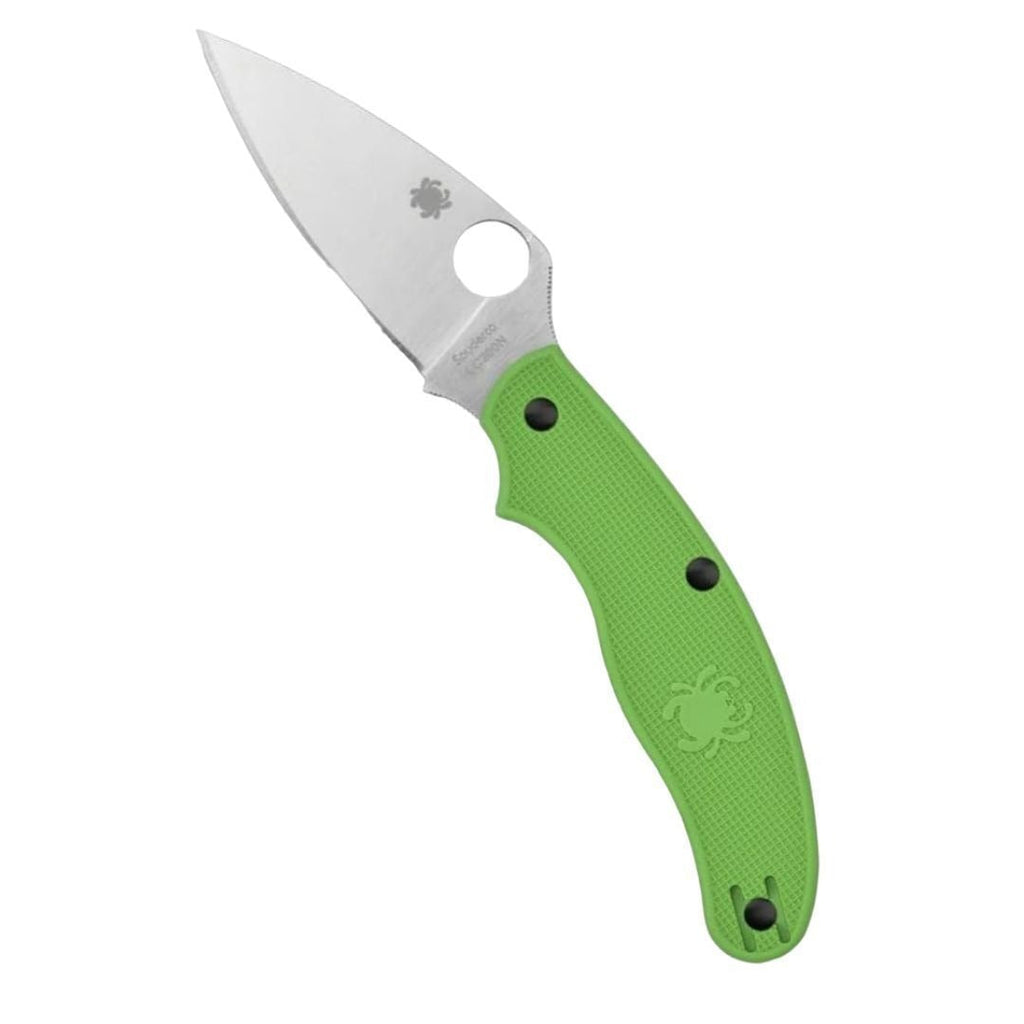 Spyderco 6.91-Inch UK Penknife Salt Pocket Knife with PlainEdge Blade (Green)