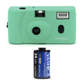 YASHICA MF-1 Snapshot Art 35mm Film Camera Set (Turquoise)