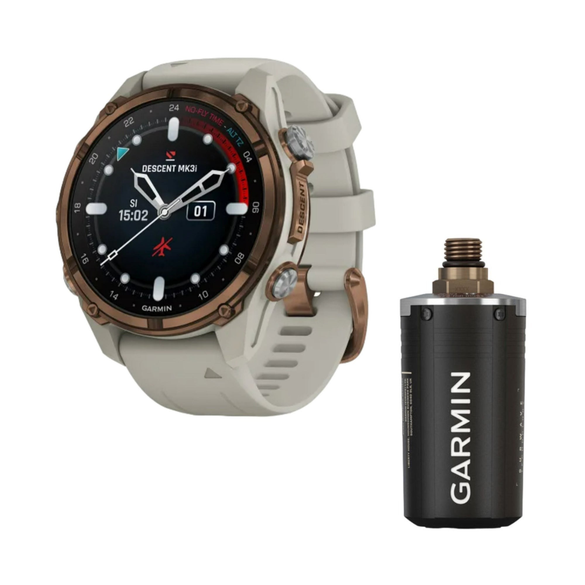 Garmin Descent Mk3i Watch Style-Dive Computer (43mm, Bronze/Gray) Bundle