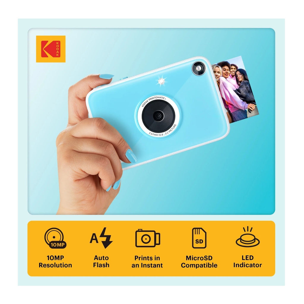 Kodak PRINTOMATIC+ 10MP Instant Digital Camera (Blue)