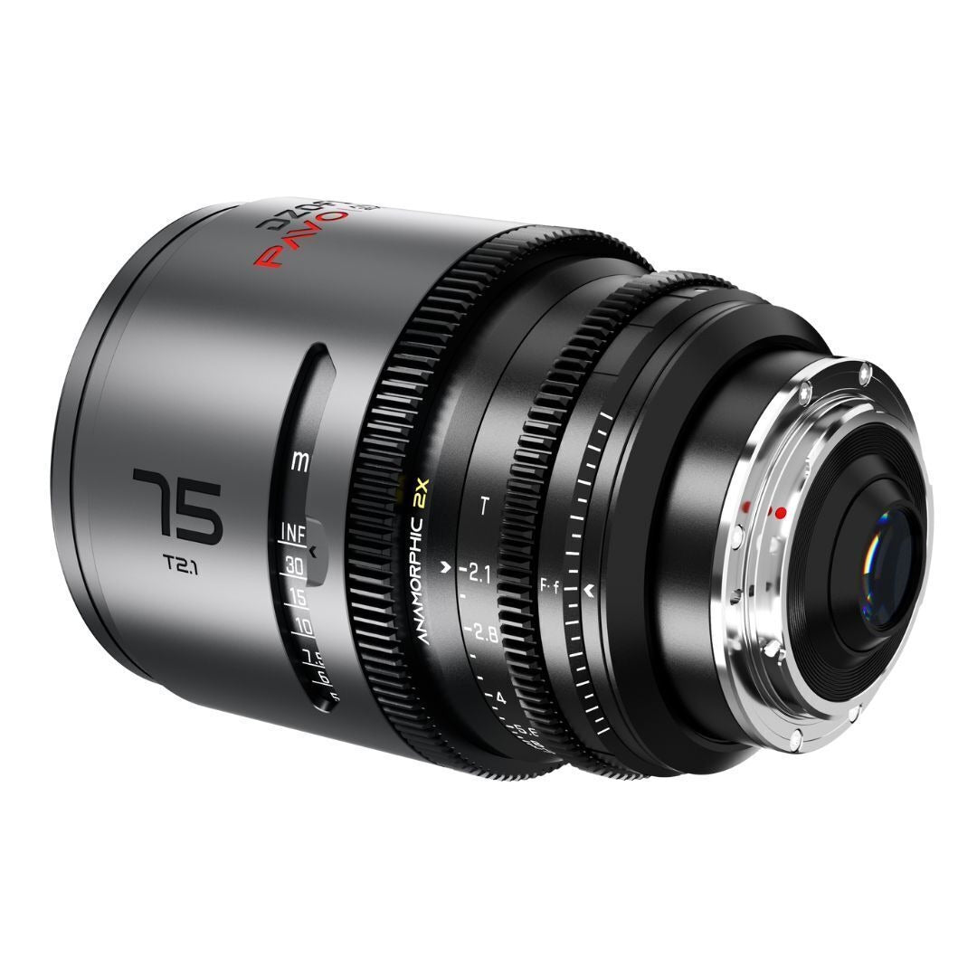 DZOFilm Pavo 75mm T2.1 2x Anamorphic Lens with PL or EF Mount (Space Gray and Black)
