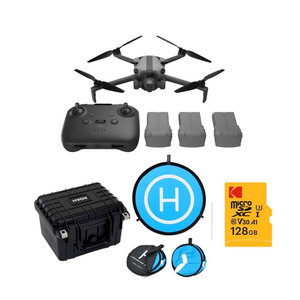SKYROVER X1 48MP 4K Fly More Combo Drone (Gray) Bundle with Hard Case and Accessories