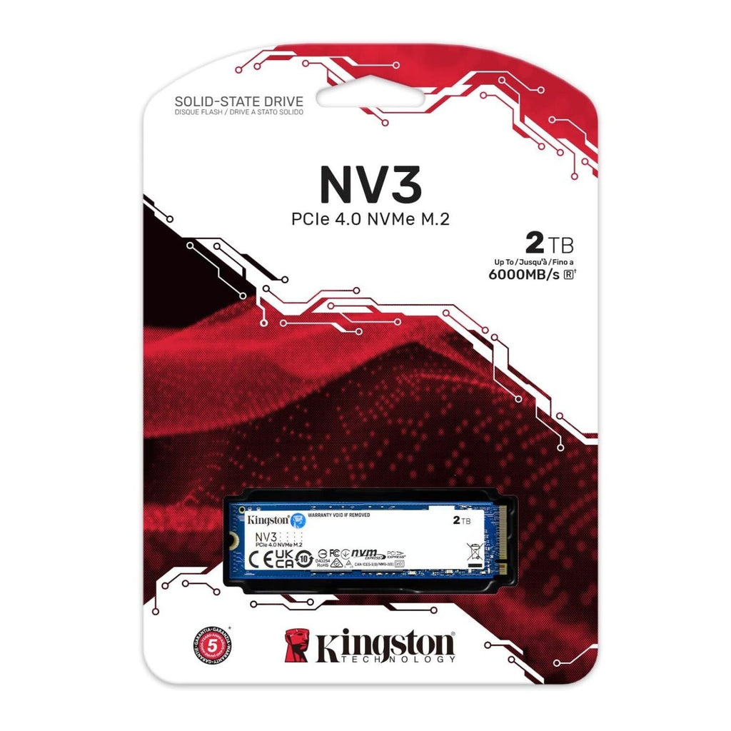 Kingston NV3 2TB M.2 2280 NVMe SSD PCIe 4.0 Gen 4x4 Internal SSD