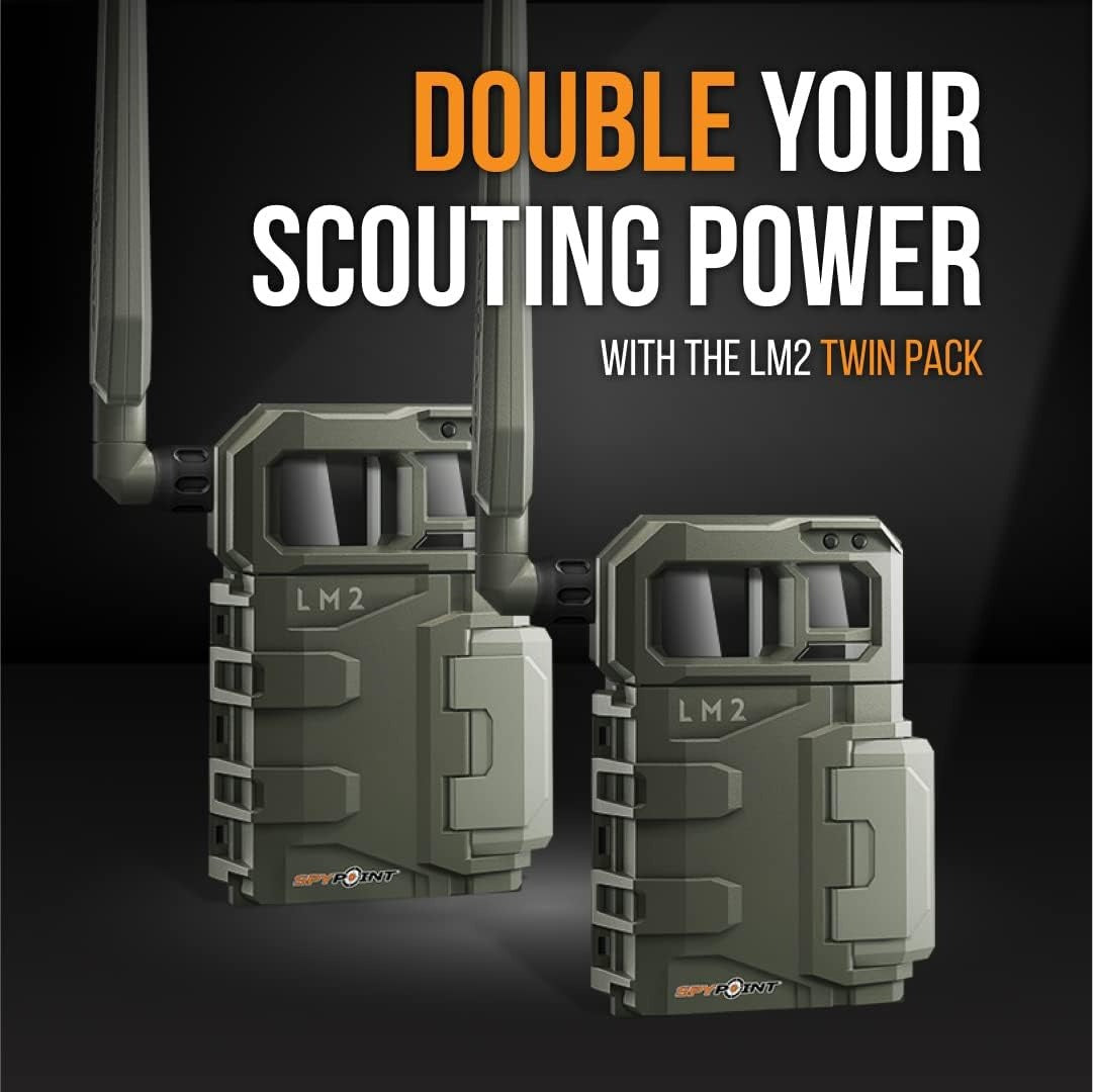 Spypoint LM2 Cellular Trail Camera with 32GB Micro SD Card (2-Pack)