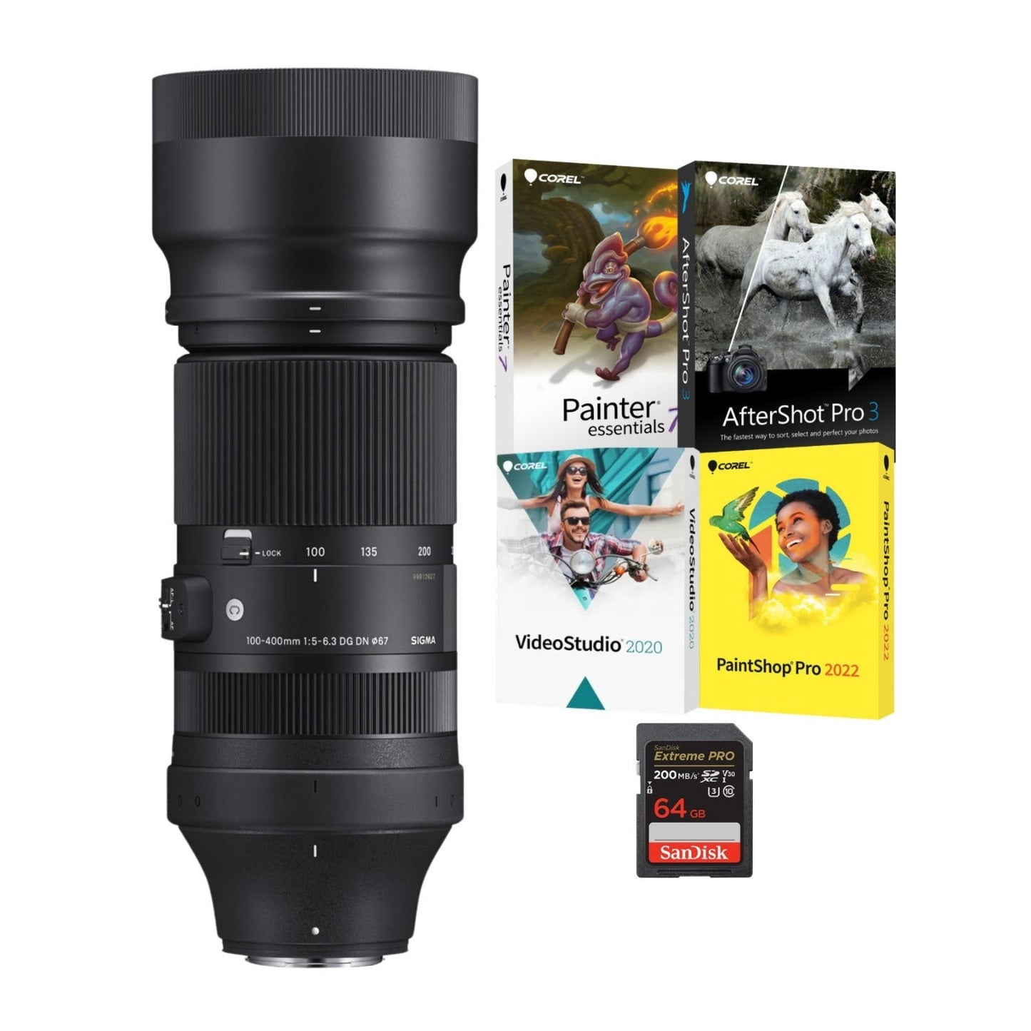 Sigma 100-400mm F5-6.3 DG DN OS Contemporary Lens (Fujifilm X-Mount) Bundle