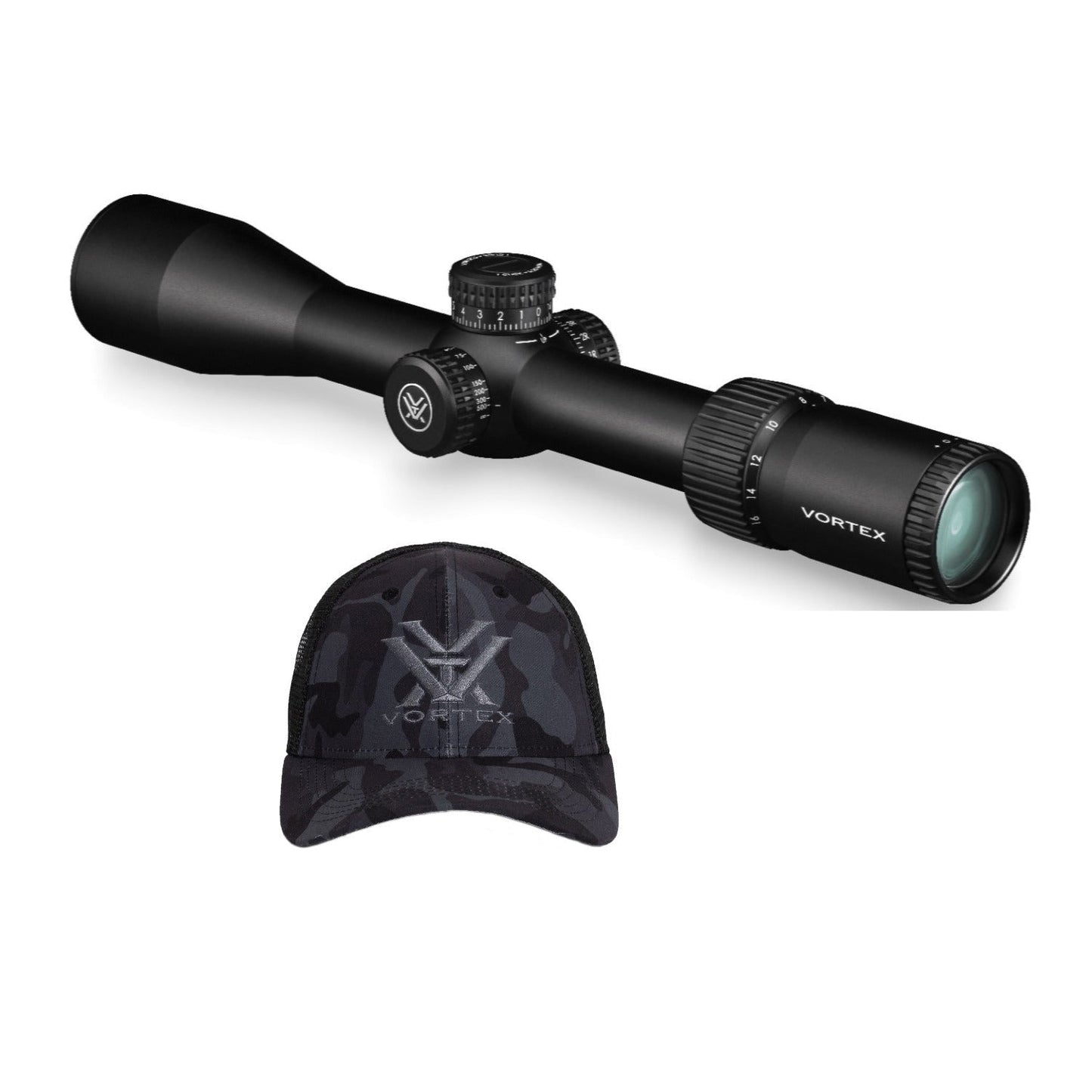 Vortex Diamondback 4-16x44 Riflescope (EBR-2C MOA Reticle) with Hat