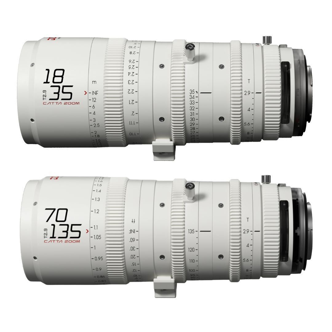 DZOFilm Catta FF 18 to 35mm and 70 to 135mm T2.9 Cine Zoom 2-Lens Bundle for Sony E Camera (White)