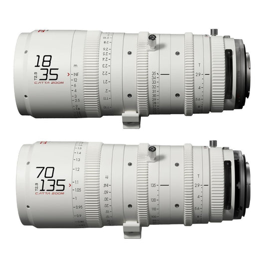 DZOFilm Catta FF 18 to 35mm and 70 to 135mm T2.9 Cine Zoom 2-Lens Bundle for Sony E Camera (White)