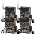 Yellowstone Y2 4G-LTE Wide Lens Cellular Trail Camera (4-Pack) Bundle with Card Reader
