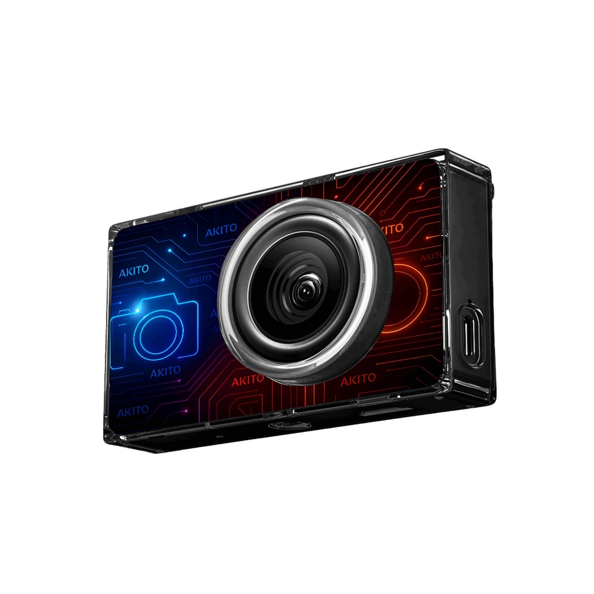 Akito Pico-H Kosher Digital Camera - 64MP Compact Touchscreen Display (Black)