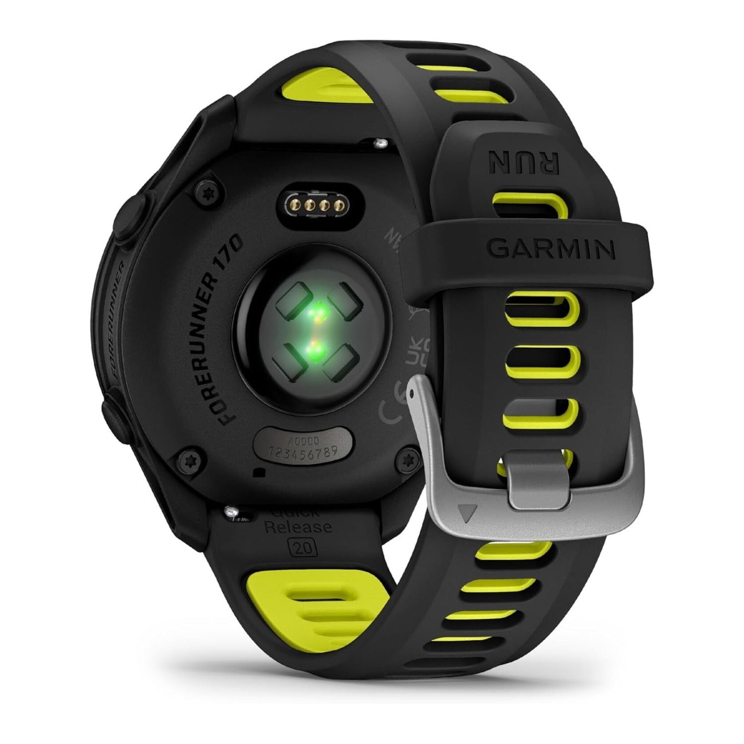Garmin Forerunner 170 Music GPS Running Smartwatch (Black/Amp Yellow Band)