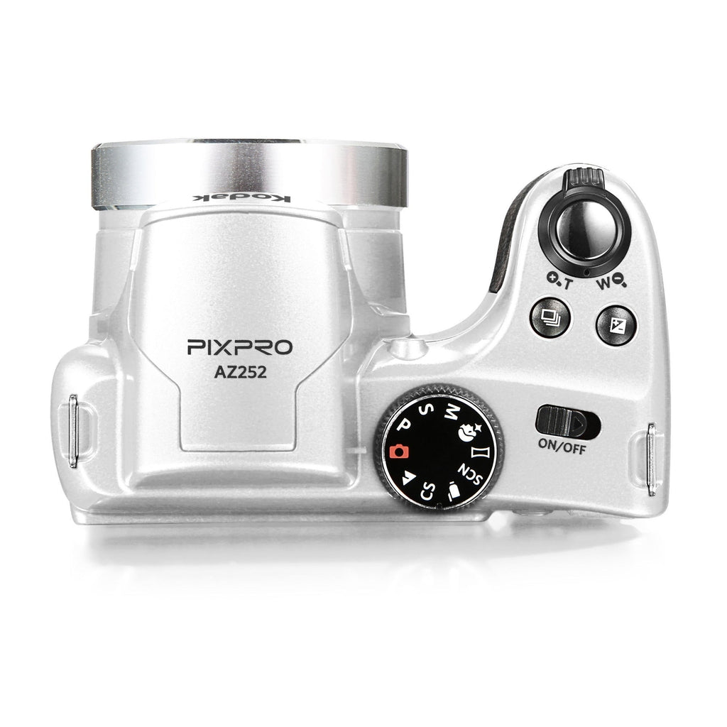 Kodak PIXPRO AZ252 16MP Digital Camera (White) with 32GB SD Card and Case Bundle