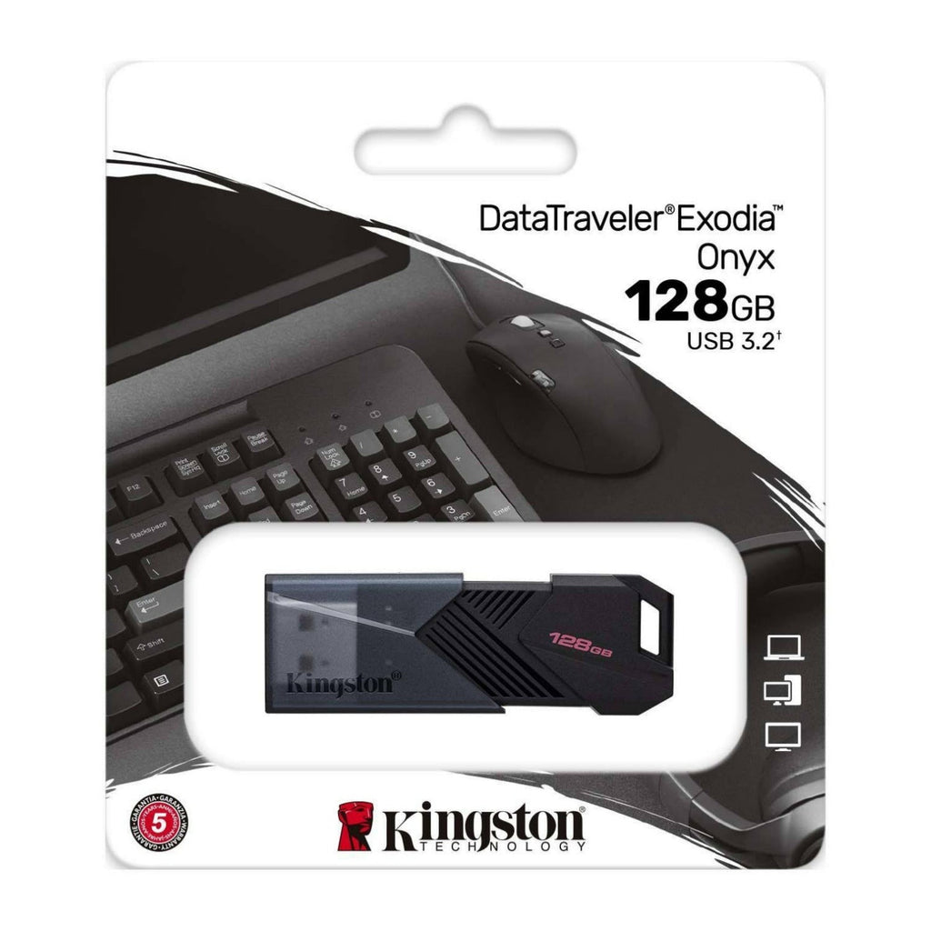 Kingston DataTraveler Exodia Onyx 128GB USB Flash Drive (Matte Black)