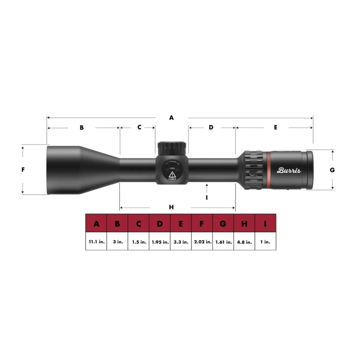 Burris Fullfield 3-12x42mm Riflescope Rear Focal Plane Ballistic E3(Matte Black)