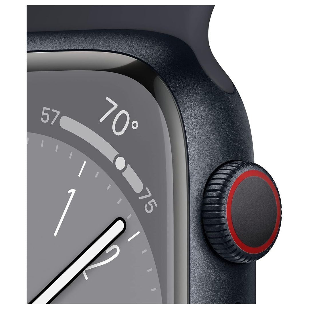 Apple Watch Series 8, GPS + Cellular (Midnight Aluminum Case, Sport Band) (Certified Refurbished)