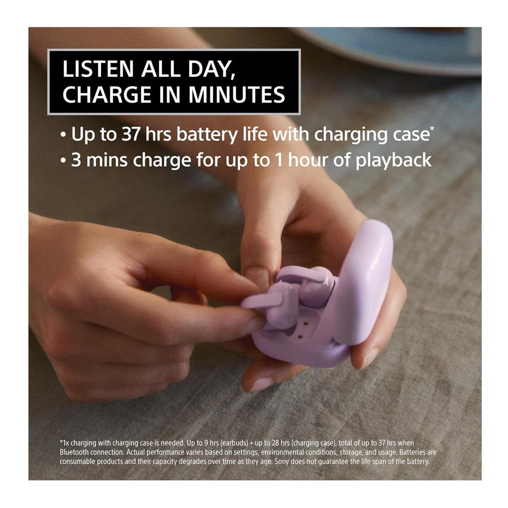 Sony LinkBuds Clip Open-Ear Truly Wireless Earbuds (Black) (Open Box)