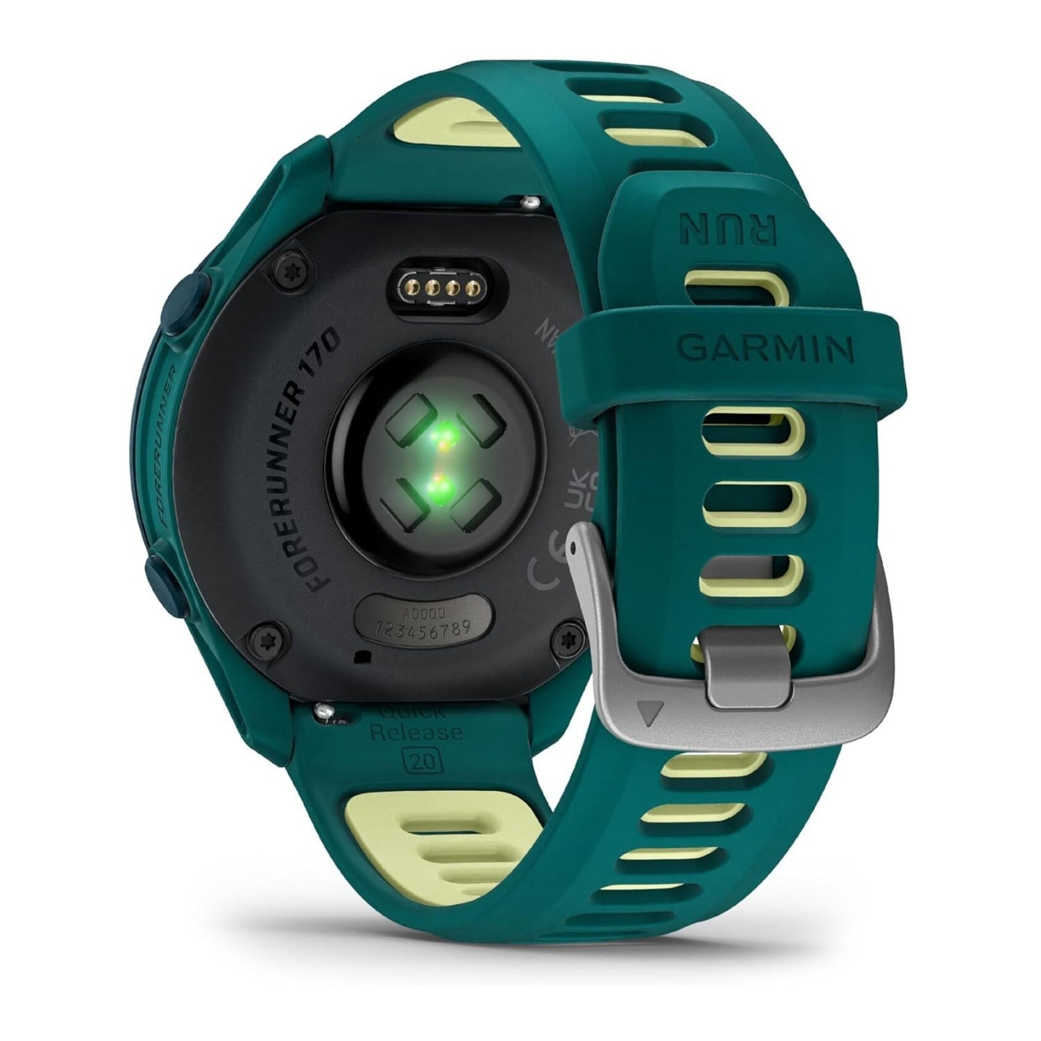 Garmin Forerunner 170 Music GPS Running Smartwatch (Teal Green/Citron Band)
