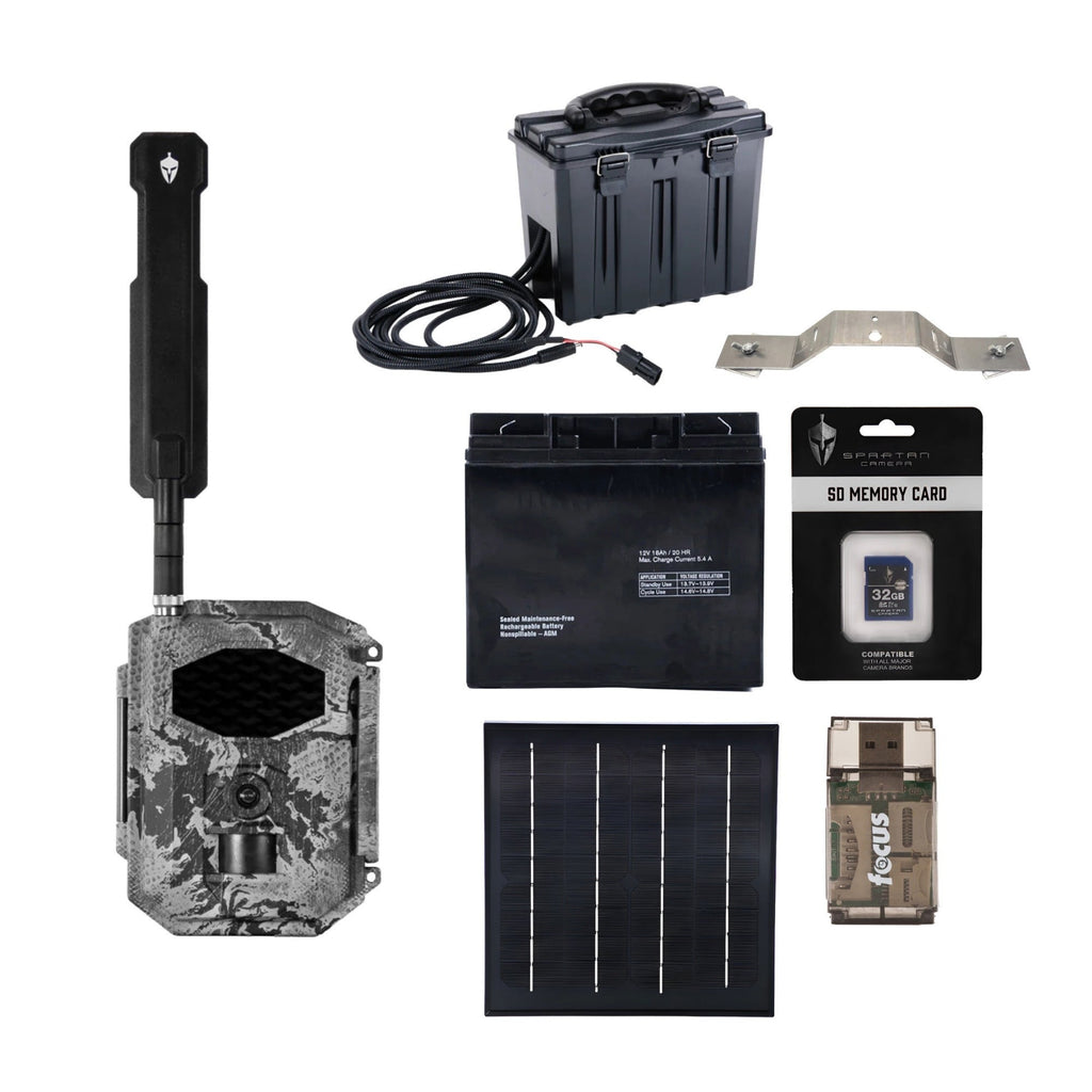 Spartan GoCam2 Multi-carrier Trail Camera (Areus Camo) with Accessories Bundle