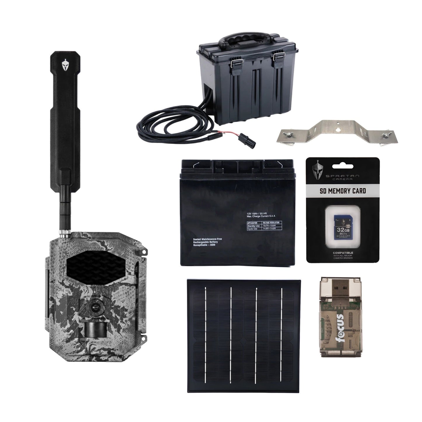 Spartan GoCam2 Multi-carrier Trail Camera (Areus Camo) with Accessories Bundle