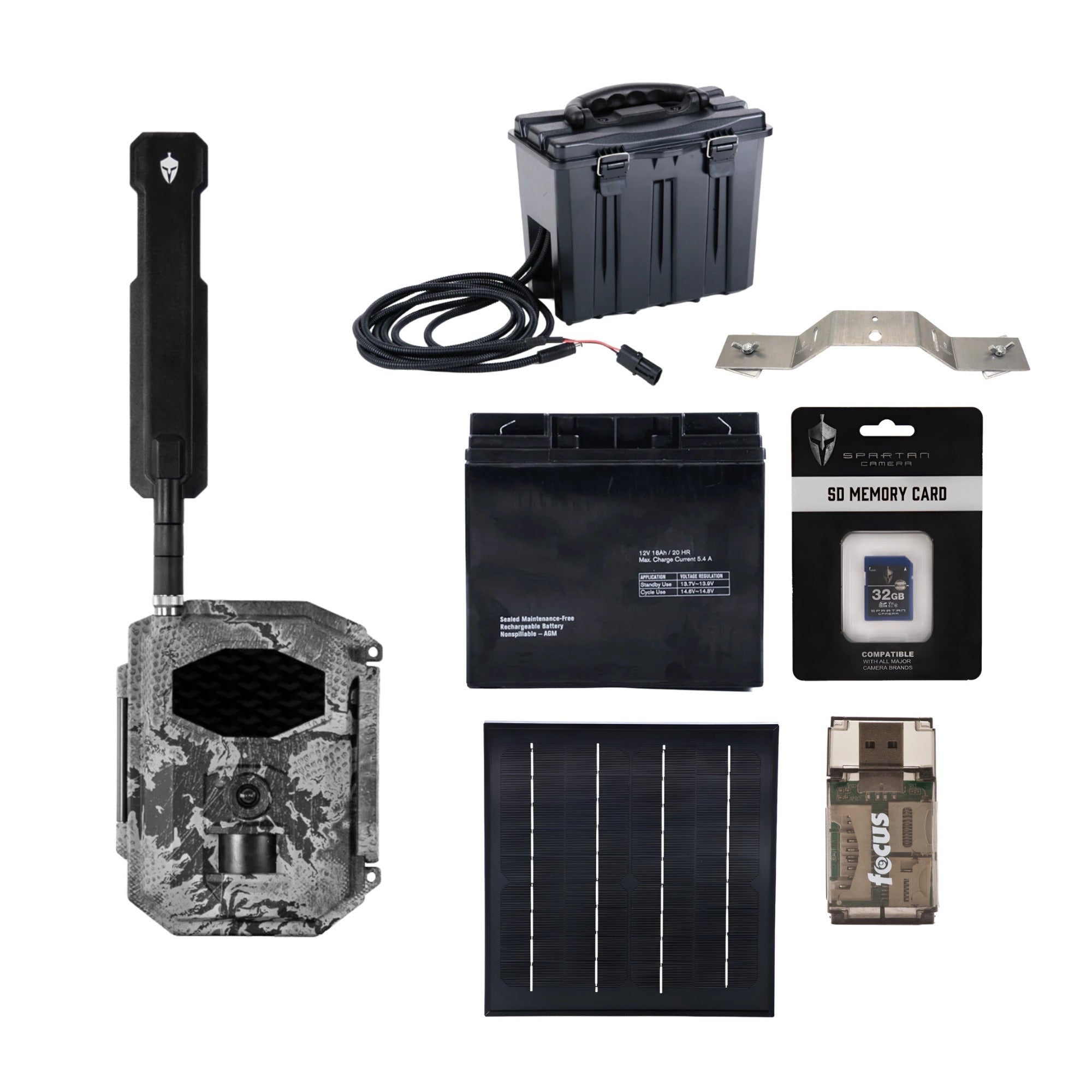 Spartan GoCam2 Multi-carrier Trail Camera (Areus Camo) with Accessories Bundle