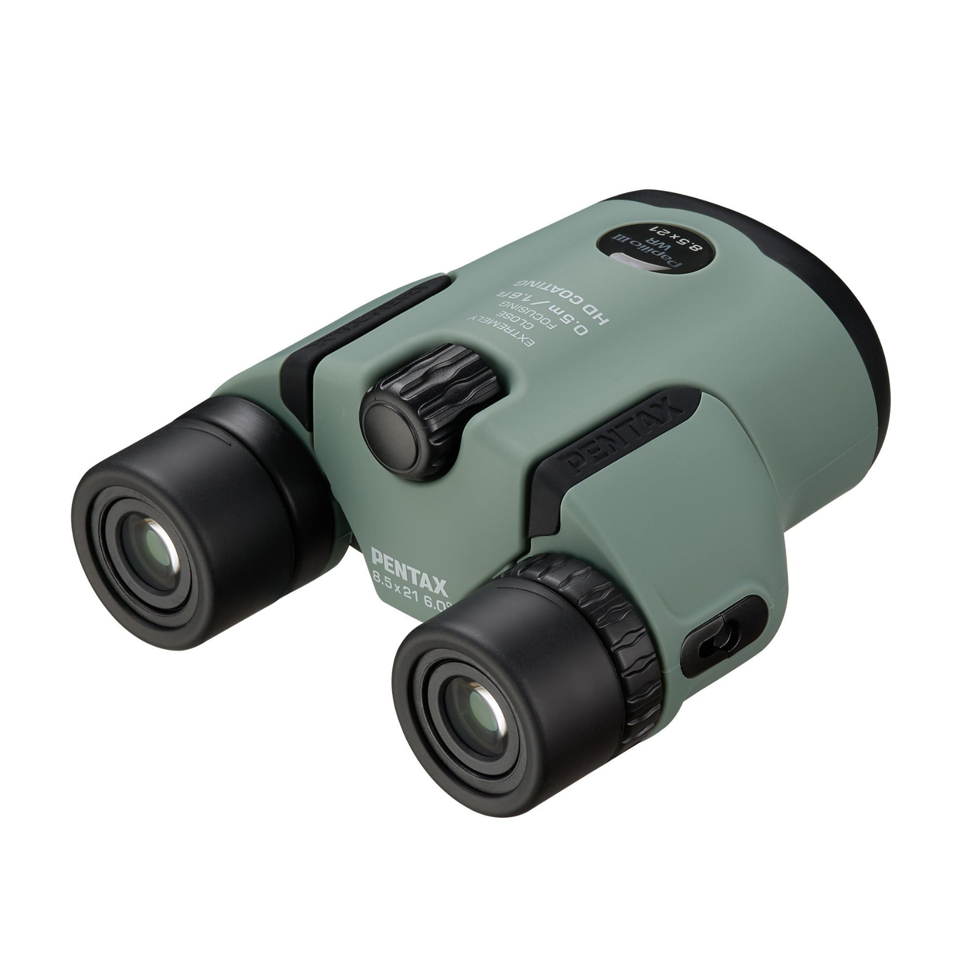 Pentax Papilio III 8.5x21 WR Binoculars with HD Coated 50cm Close Focus (Olive) (Open Box)
