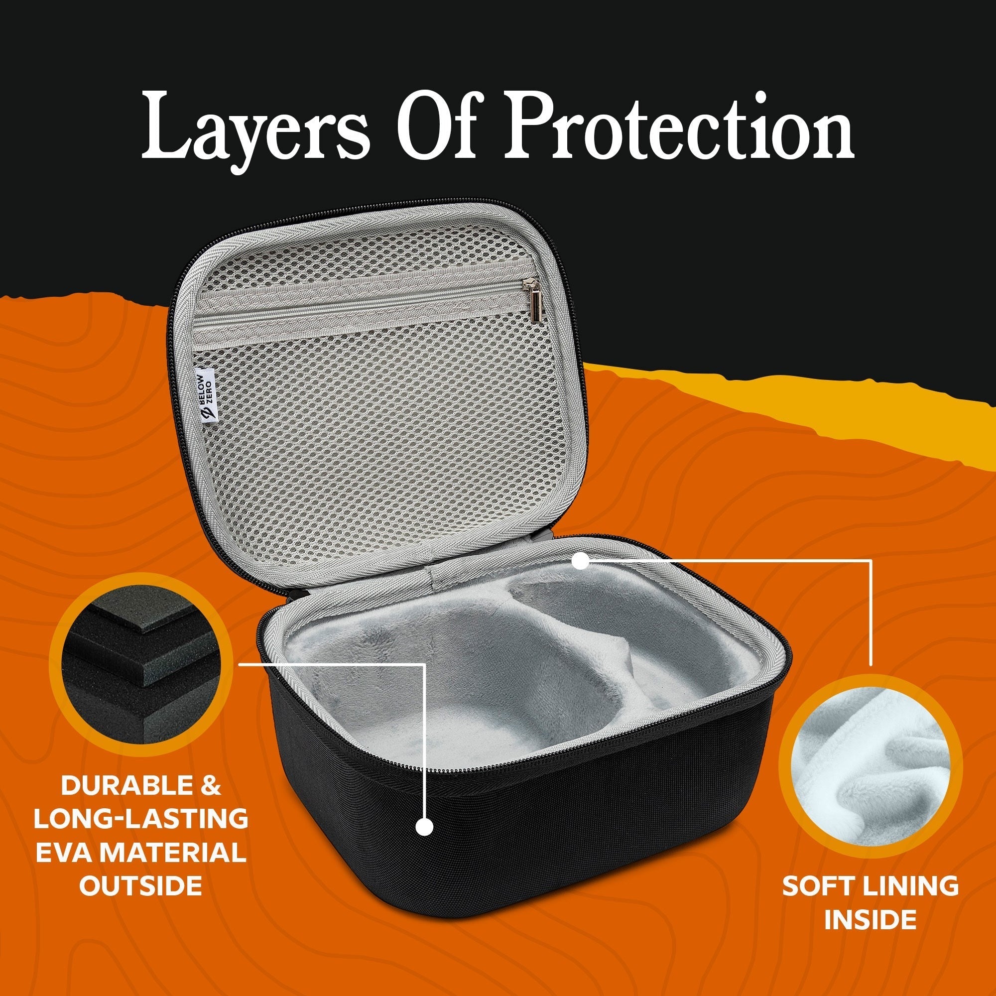 BELOW ZERO Hearing Protection and Safety Glasses Case for Walker's Game Ear