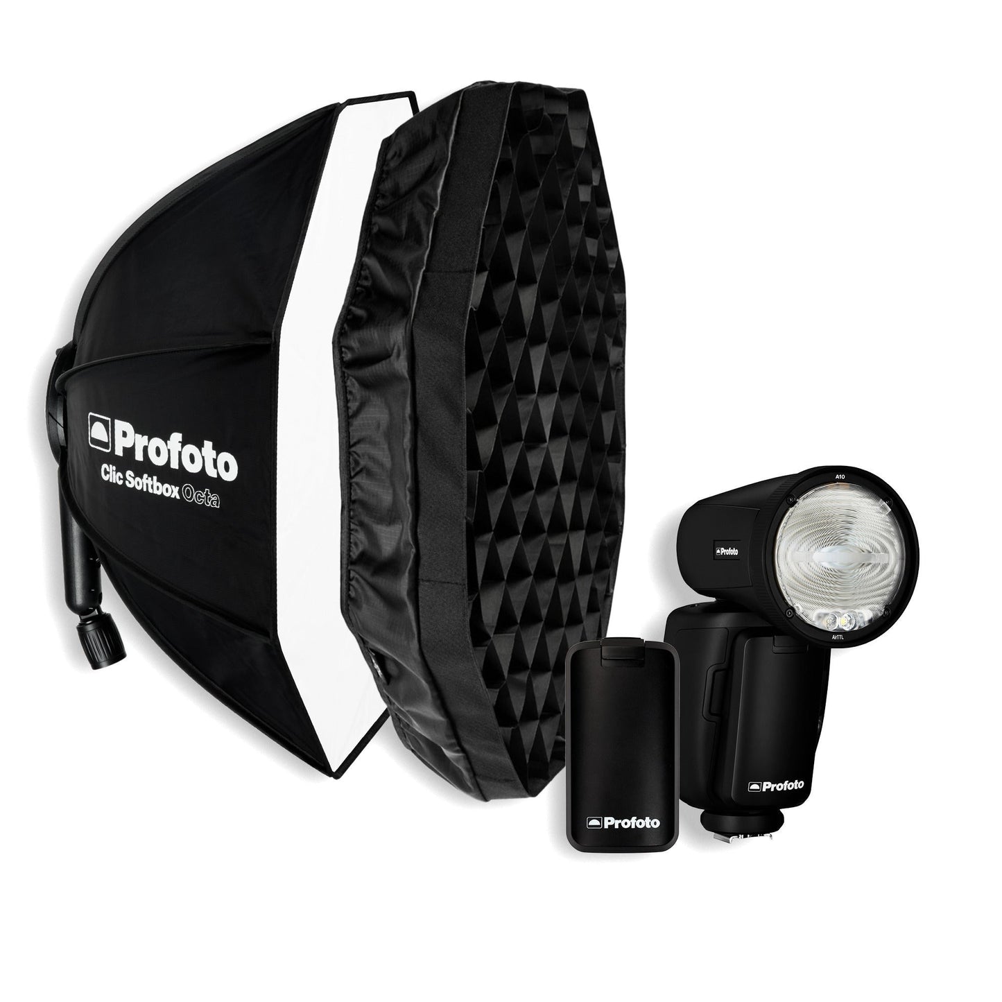 Profoto A10 AirTTL-C Studio Light for Sony with Softbox and Softgrid Bundle