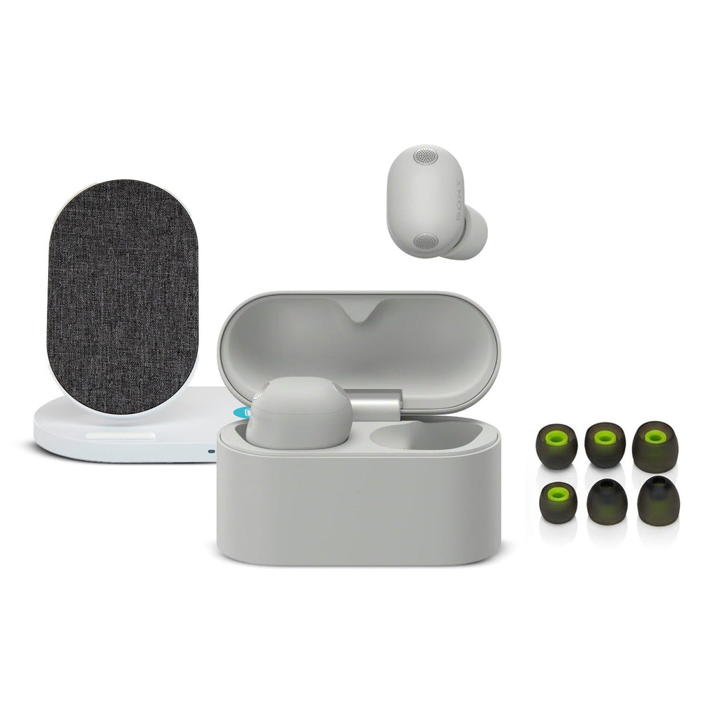 Sony WF-1000XM6 Wireless Earbuds (Platinum Silver) with Accessories Bundle