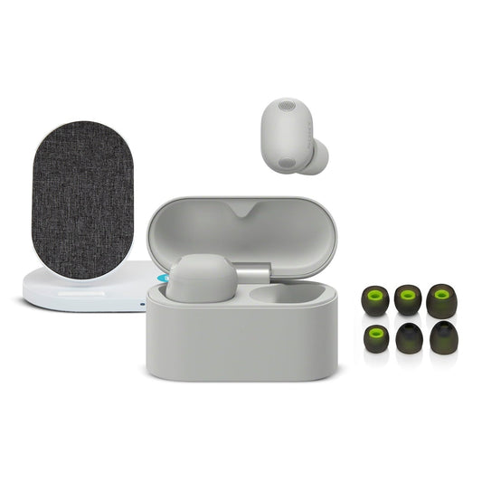 Sony WF-1000XM6 Wireless Earbuds (Platinum Silver) with Accessories Bundle