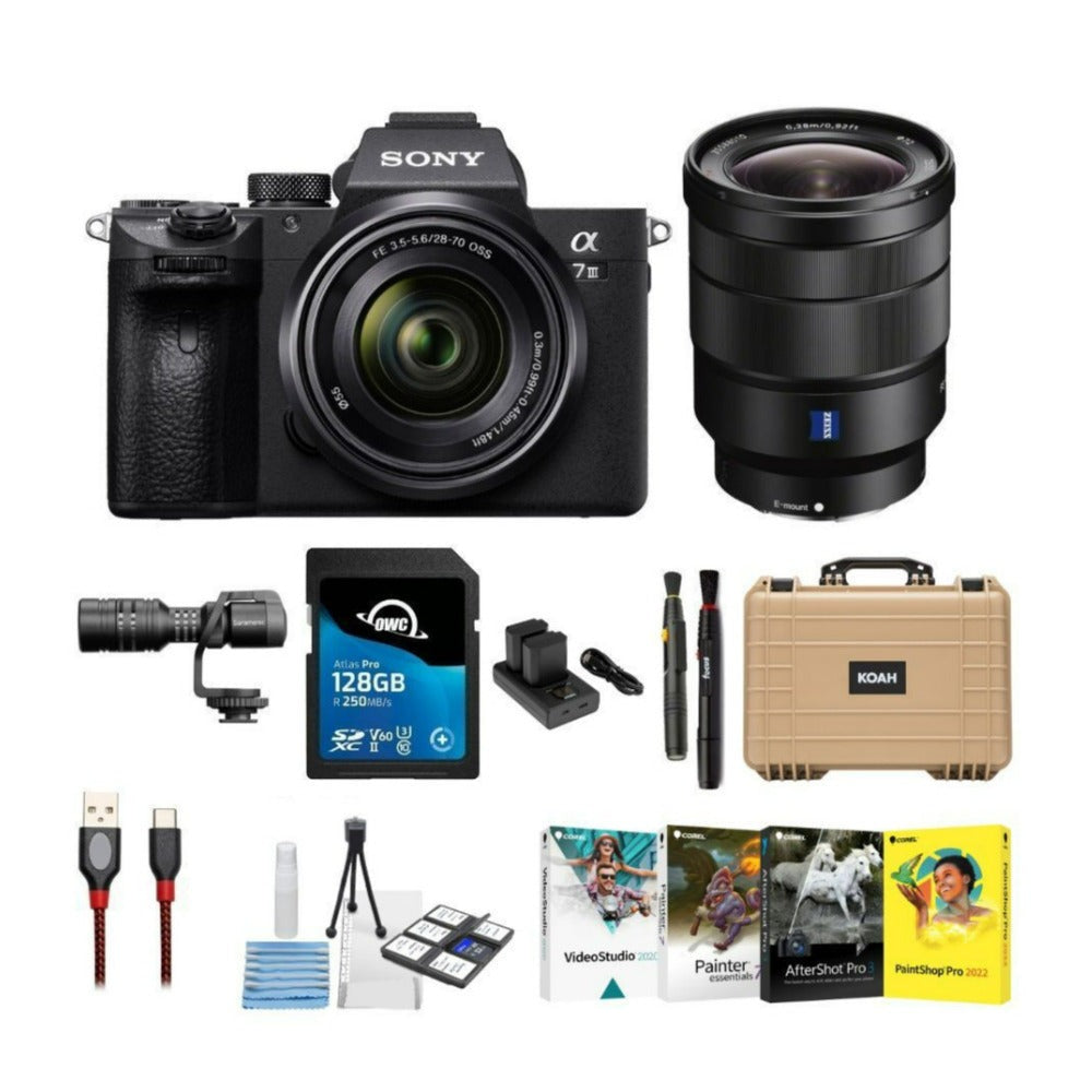 Sony a7 III Full Frame Mirrorless Camera with 28-70mm and 16-35mm Lens Bundle