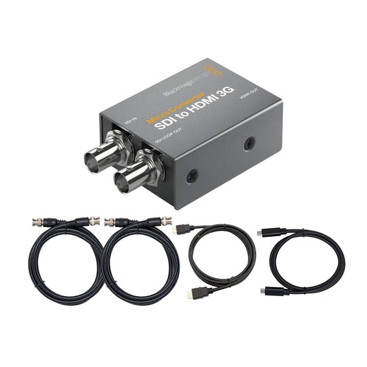 Blackmagic Design Micro Converter SDI to HDMI 3G with USB-C 40 GBPS 2.5-Feet Cable Bundle