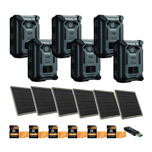 Spypoint FORCE-4K Trail Camera with 10W Solar Panel and Accessories Bundle